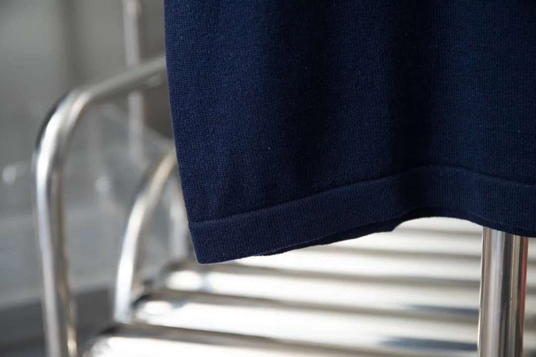 🅿️200 High Quality Lv 2025 Spring and Summer Pin🧷Short Sleeve Knitted Same as Official Website Customized Sweater Neck➕Front Chest Pin🧷Design High Density Imported Embroidery Custom Dyed Wool Yarn S M L XL